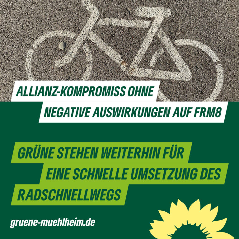 GRÜNE stehen weiterhin für schnelle Umsetzung des Radschnellwegs FRM8